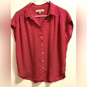 LOFT. Great condition, comfy blouse. Little hearts.